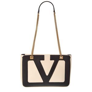Valentino Viva Small Leather Shoulder Bag, Brown